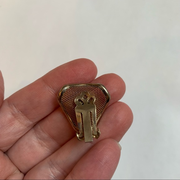 Lot 5 Pair Clip On Earrings Vintage Rhinestone Crystal Silver Gold Tone Costume - Picture 15 of 15